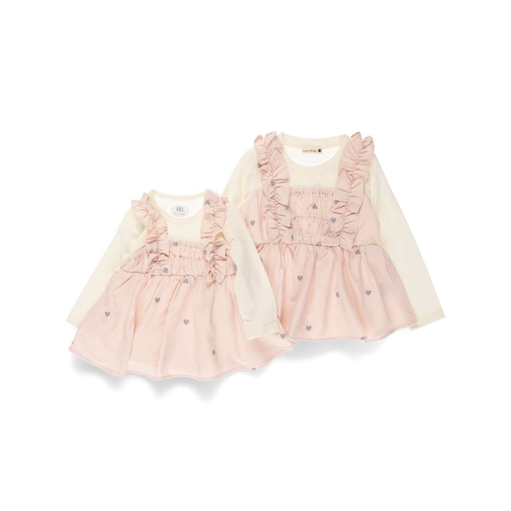 Туника для шорт с вышивкой в виде сердечек Branshes, pink — фото 3