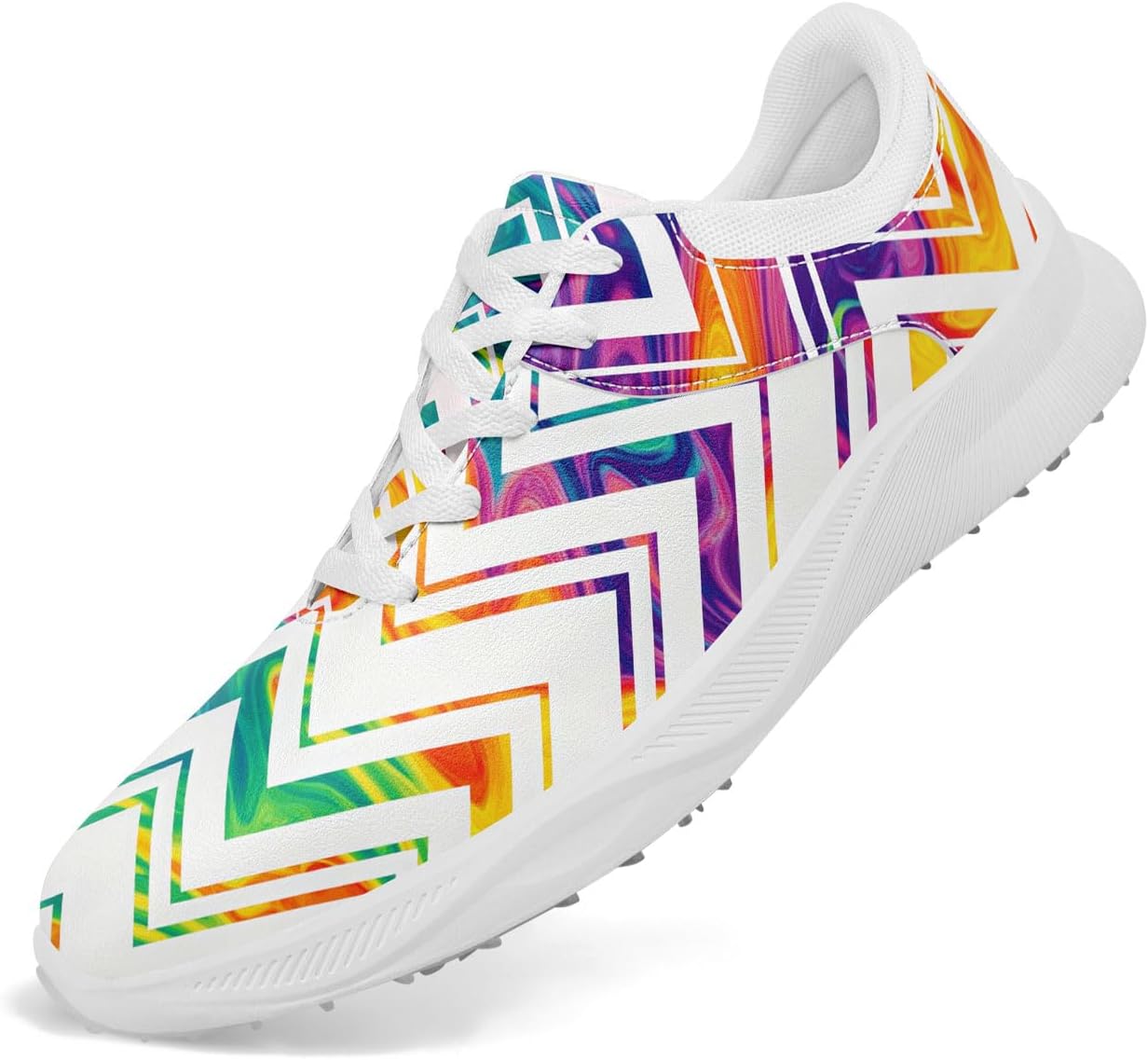 

Гольф-обувь без шипов для мужчин и женщин, дышащие кроссовки для гольфа, яркие спортивные кроссовки с абстрактным рисунком, модная обувь для прогулок Onegam, белый/зеленый/оранжевый/фиолетовый