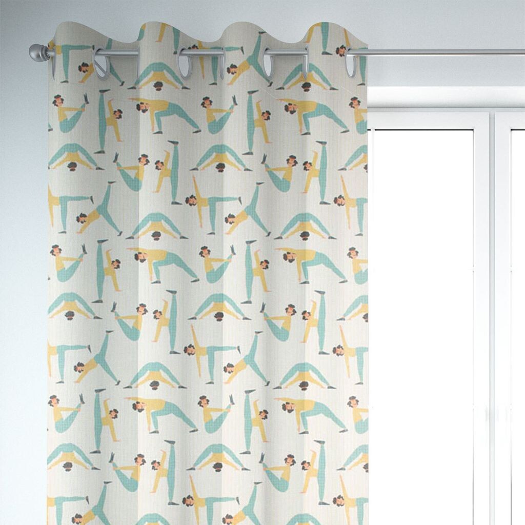 

КРАСИВАЯ ЖИЗНЬ. Штора жаккардовая Eloe одуванчик бело-зеленая 245см подвесная присборенная лента-петля Schöner-Leben, белый