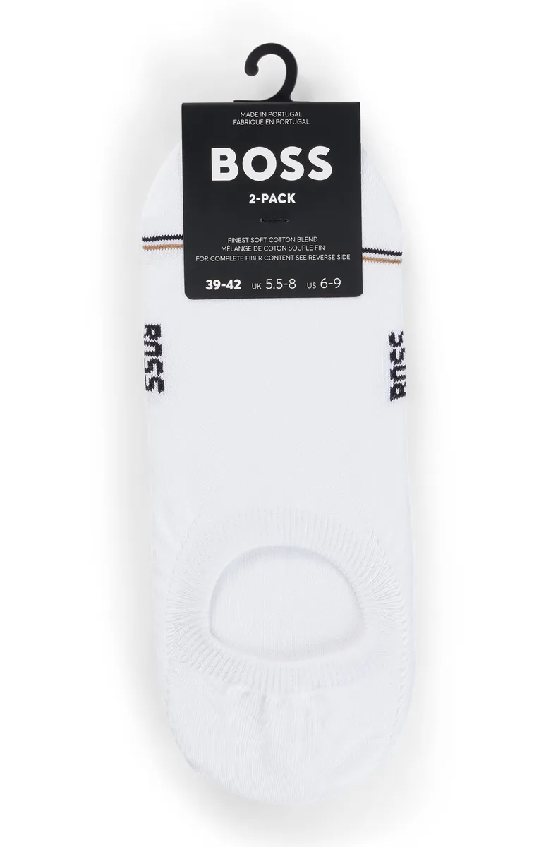 Деловые носки BOSS "2P LC Iconic CC W" (2 пары в упаковке, 2 шт. в упаковке), с вышивкой BOSS, белый — фото 2