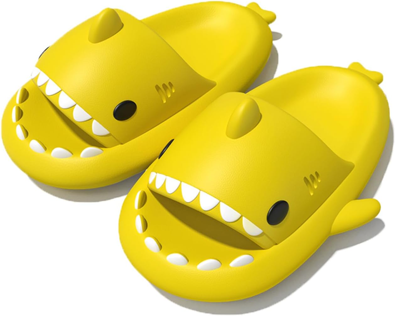 

Тапочки Zureto Shark Cloud, милые тапочки с рисунком акулы для дома и улицы для женщин и мужчин, желтый