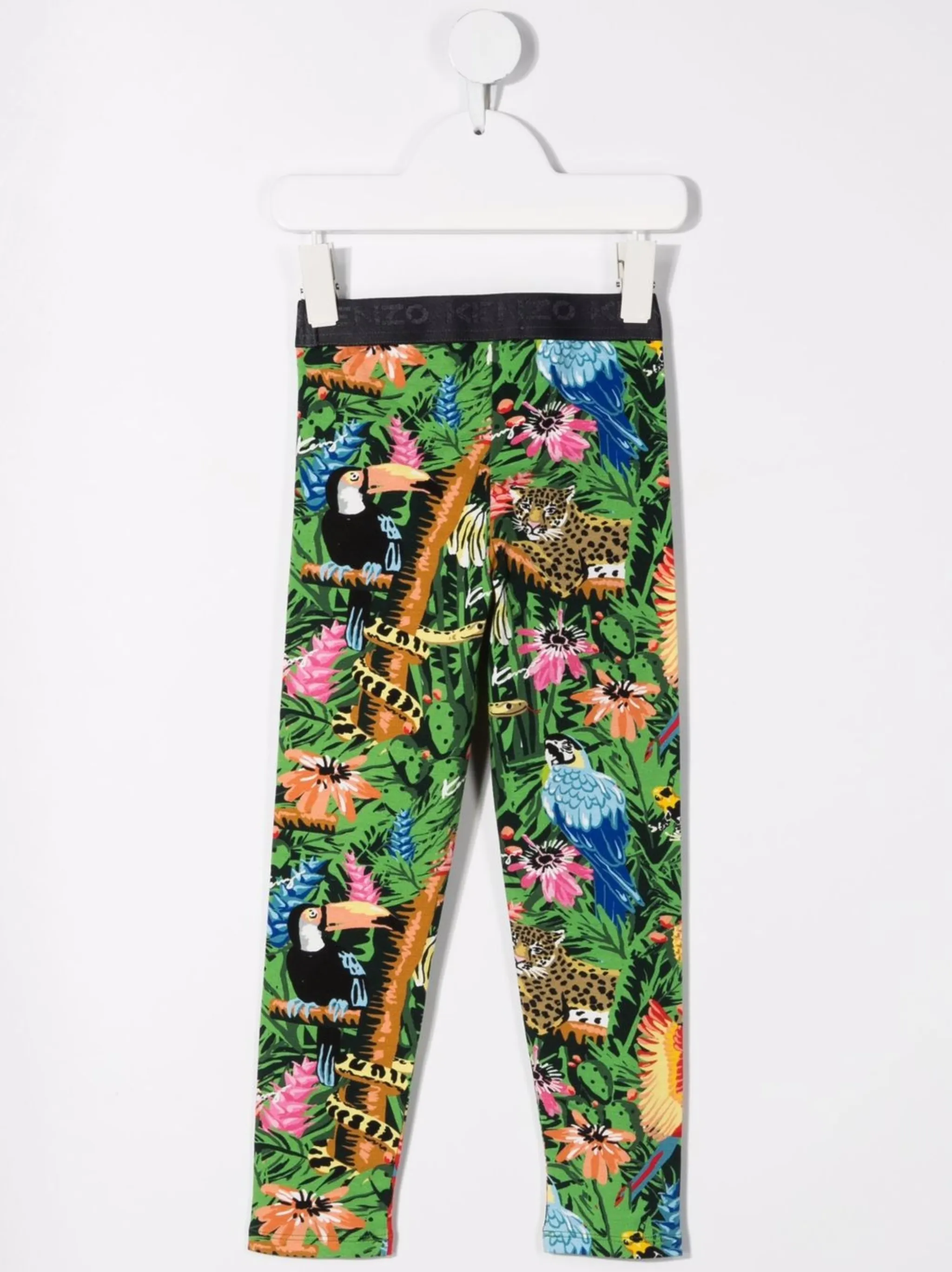 Легинсы с принтом Kenzo Kids, серый — фото 2