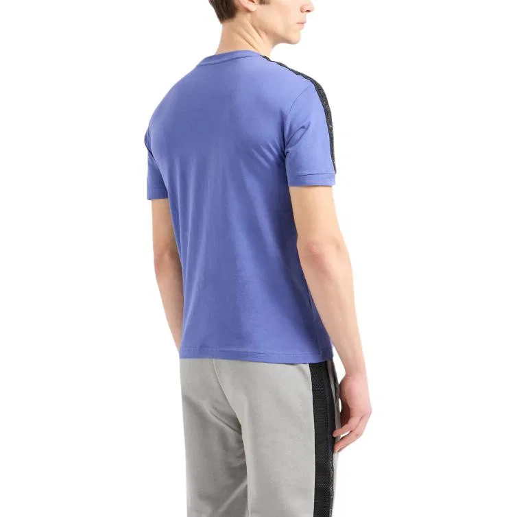 Футболка EA7 SS24, мужская, сине-фиолетовая EMPORIO ARMANI, Blue Purple — фото 4