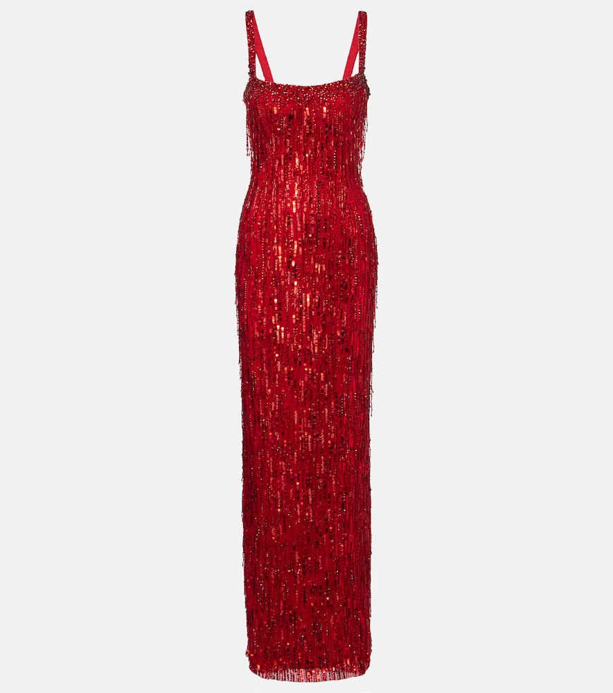 

Платье с пайетками Fleur Jenny Packham, Chilli Red
