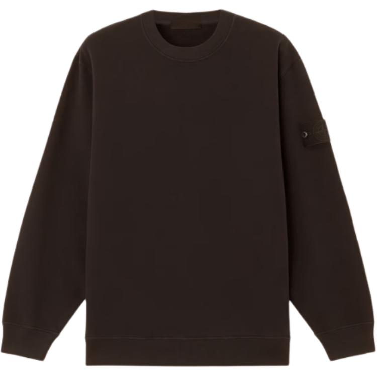 

Свитшот с нашивкой-логотипом STONE ISLAND, темно-коричневый
