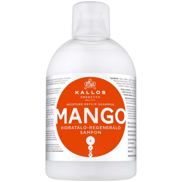 

Восстанавливающий шампунь для волос, 1000 мл Kallos Mango