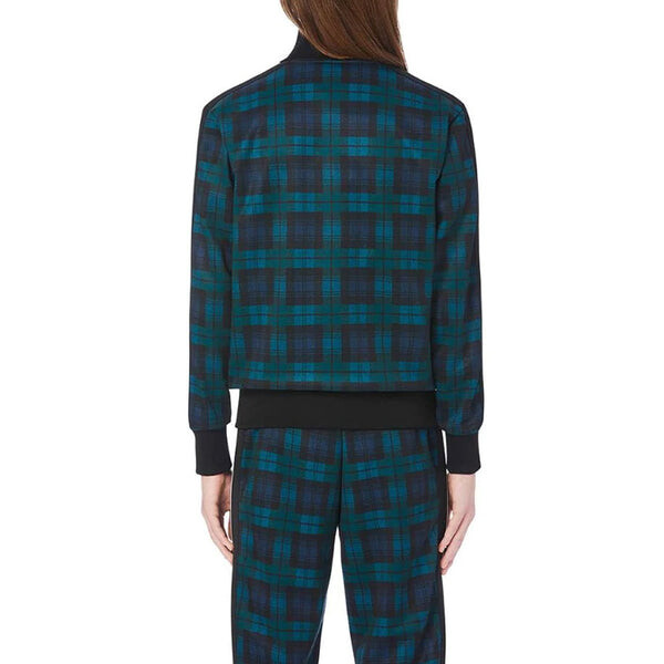 Куртка black watch tartan track jacket 'navy green' Palm Angels, зеленый — фото 4