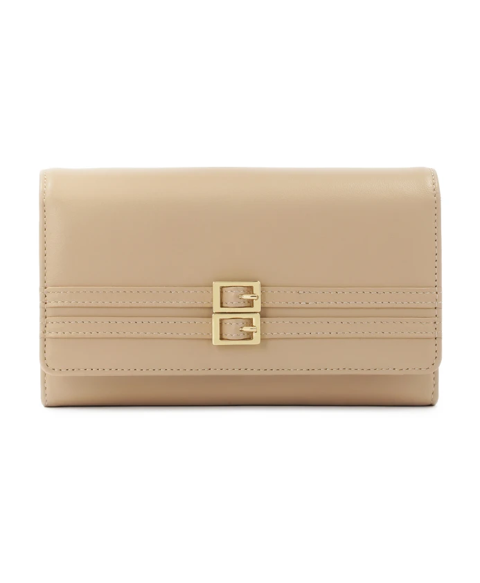 

Бежевый кожаный кошелек с ремешком Kazar, бежевый