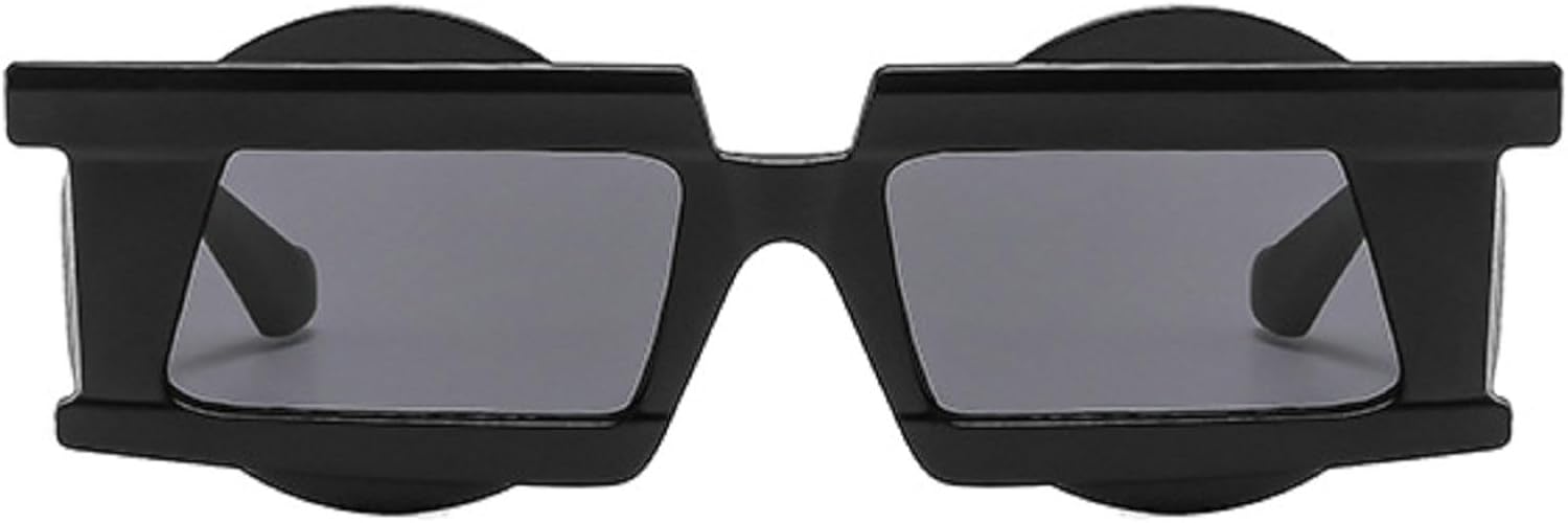 

Ретро уникальные квадратные солнцезащитные очки для женщин, модные двухцветные очки с защитой от УФ-излучения UV400, для мужчин, панк-очки с леопардовым принтом и градиентным переходом цвета mincl, Black