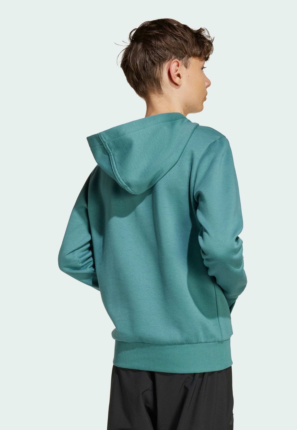 Толстовка SLOGAN con cappuccio Adidas Sportswear, цвет Preloved Teal — фото 2