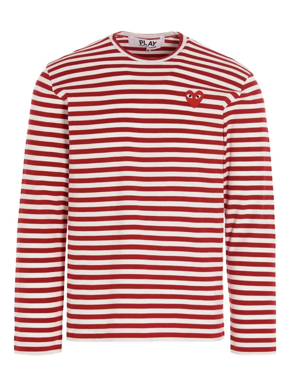

Полосатая футболка с логотипом Comme Des Garçons Play, красный