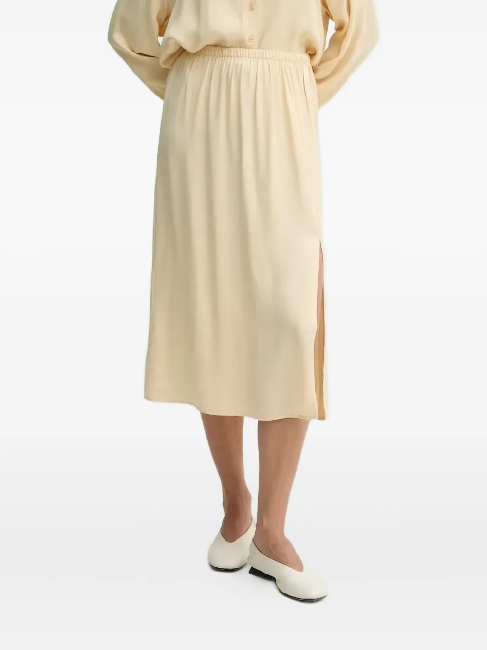 

Юбка миди Unyl с эластичным поясом American Vintage, бежевый