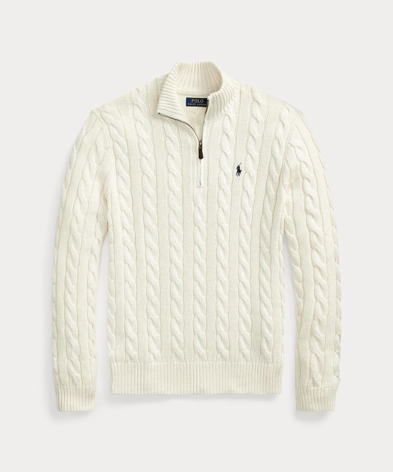 Свитер из хлопкового трикотажа с косами, Ralph Lauren, натуральный — фото 2