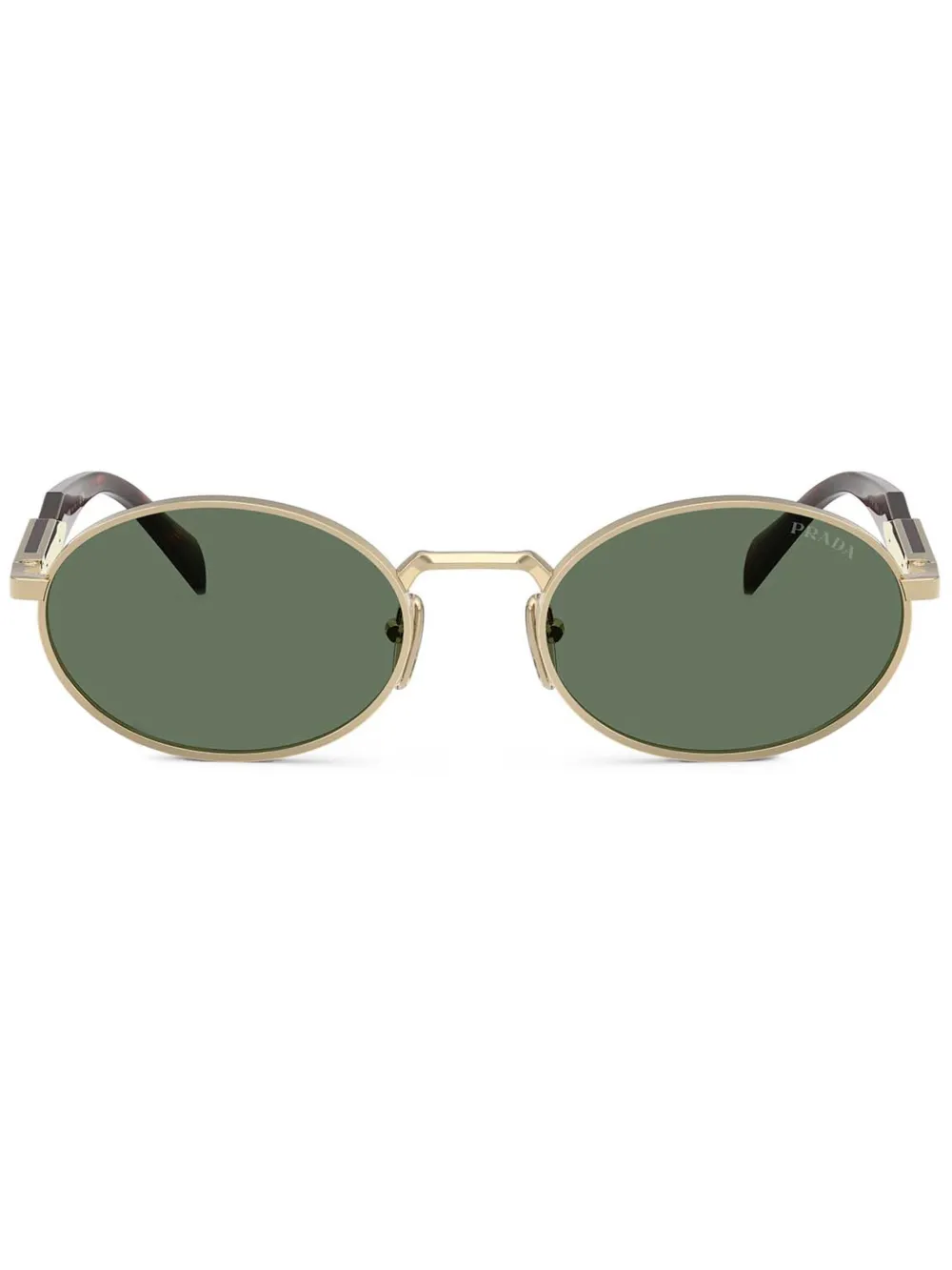 

Солнцезащитные очки в овальной оправе Prada Eyewear, золотой