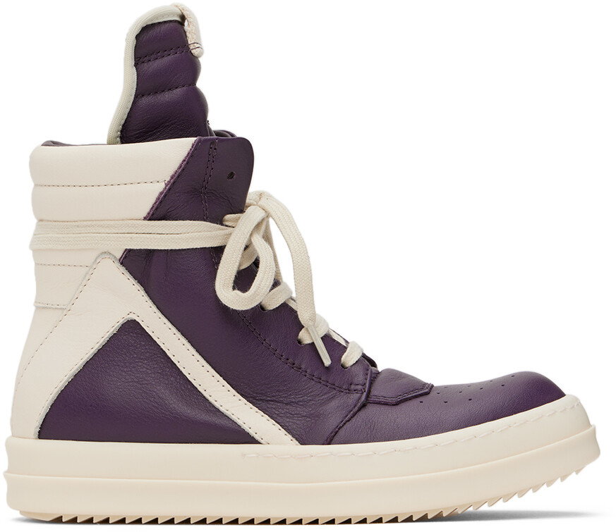 

Детские фиолетовые и кремовые кроссовки Geobasket Rick Owens