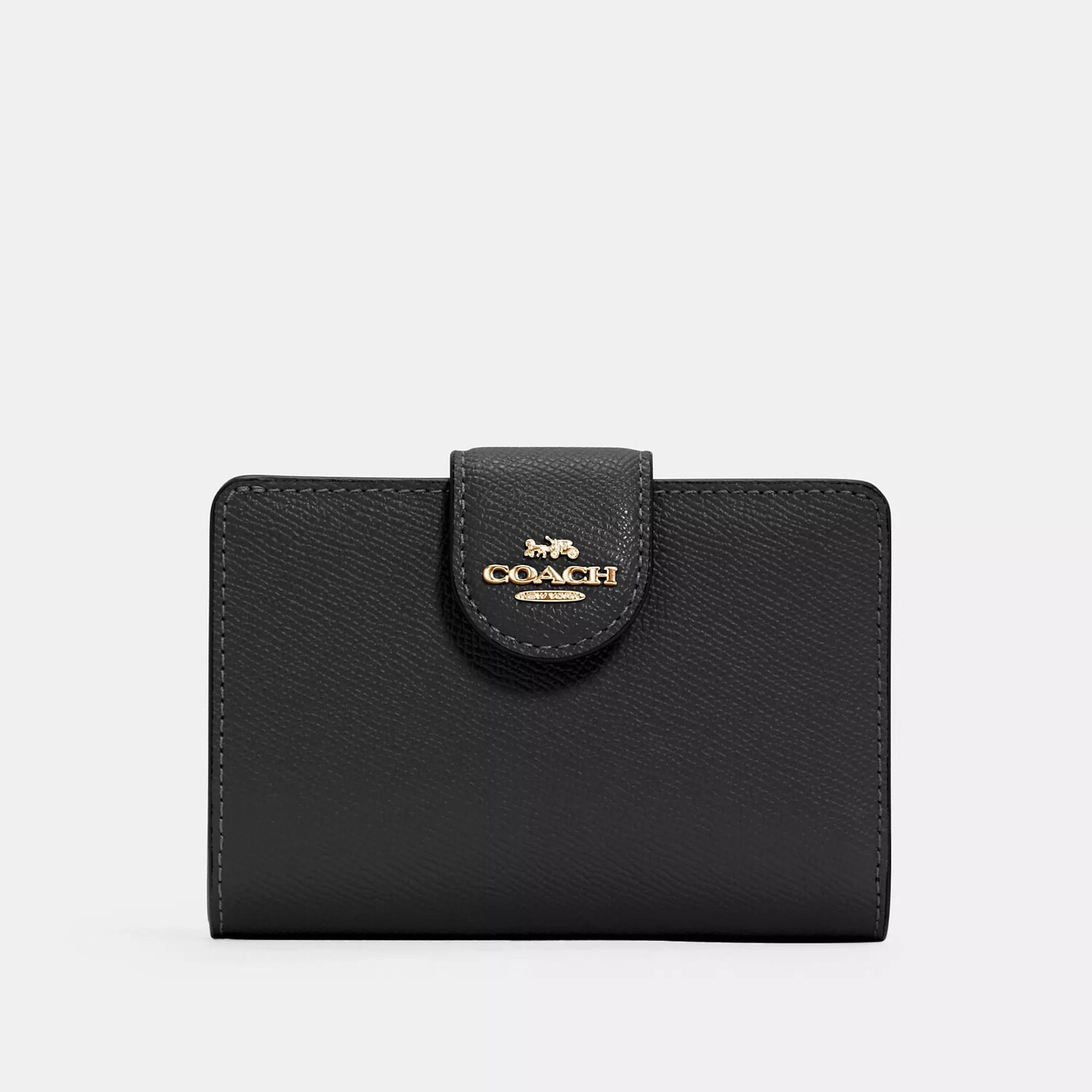 

Угловой кошелек Coach Outlet среднего размера на молнии, цвет Gold/Black
