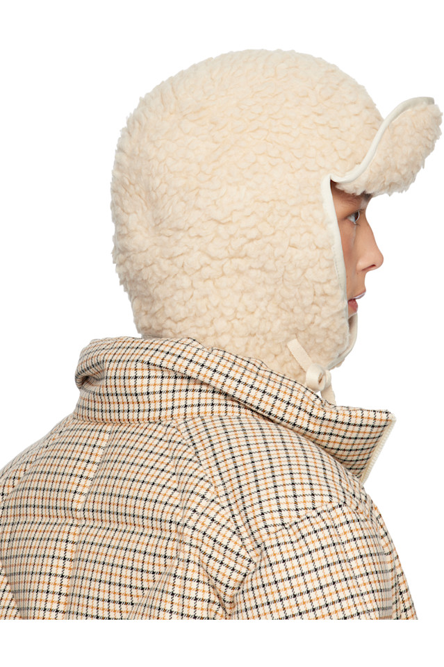 Двусторонняя шапка-плюшевый мишка Moncler, белый — фото 3