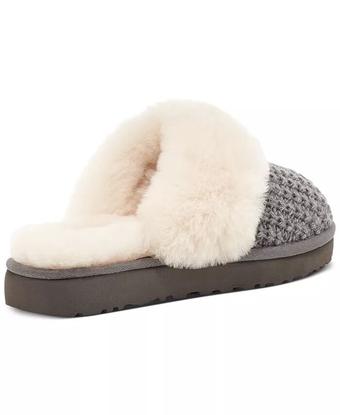 Уютные женские тапочки из искусственной овчины UGG®, серый — фото 3