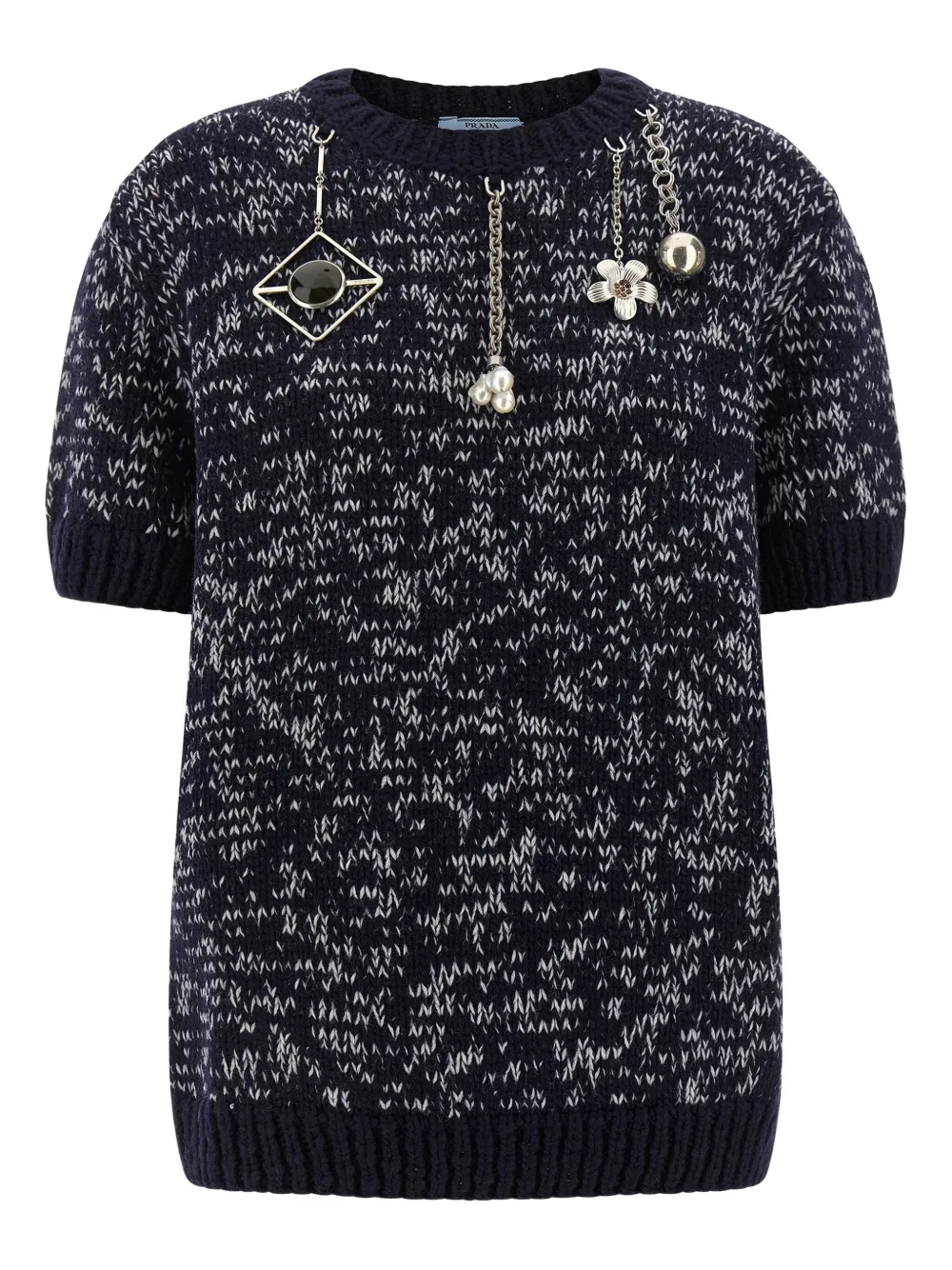 

Свитер с кулоном Prada, черный