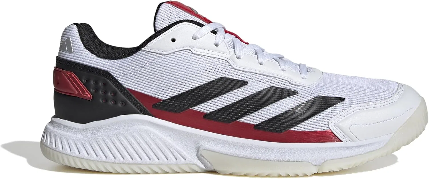 Мужские кроссовки для падела Adidas Courtquick, Cloud White Core Black Lucid Red — фото 2