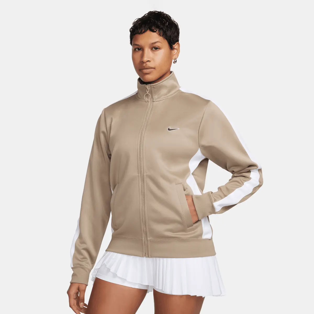 

Куртка Nike Sportswear Poly-Knit Jacket Swoosh, бежевый