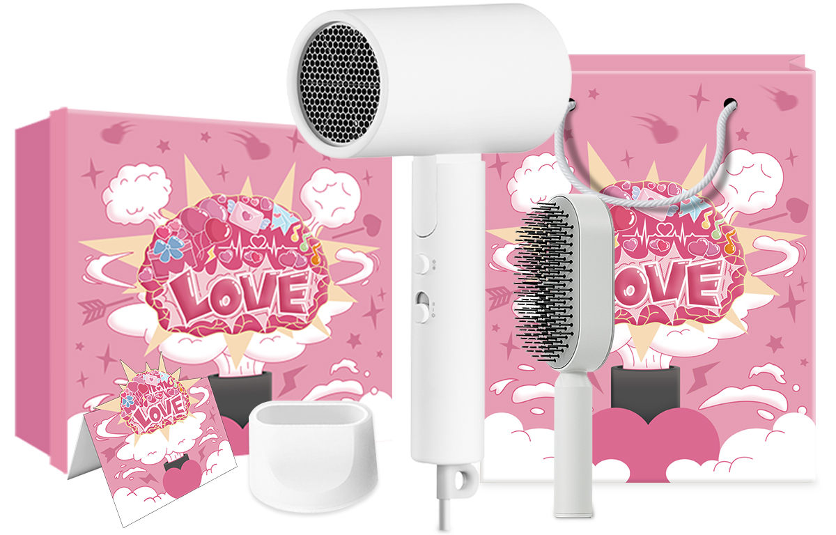 

Фен для волос Mi, H101 White Love Makeup Box