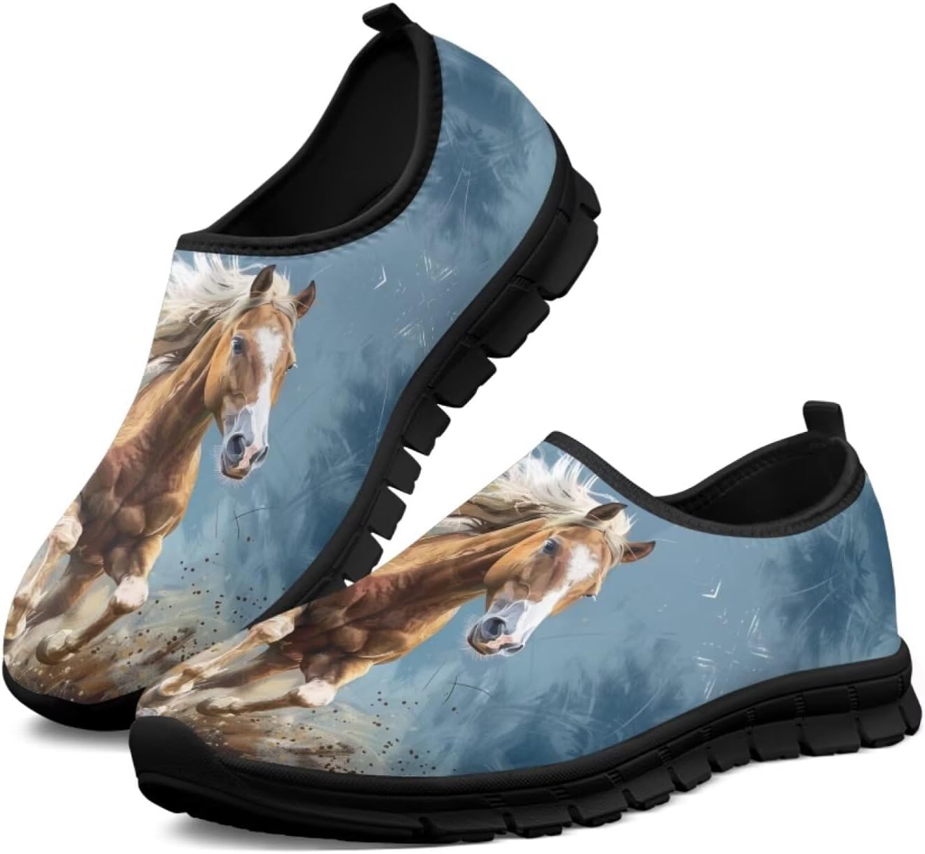 

Мужские слипоны-лоферы без шнурков с 3D-принтом Hsaiyjsp, Running Horse