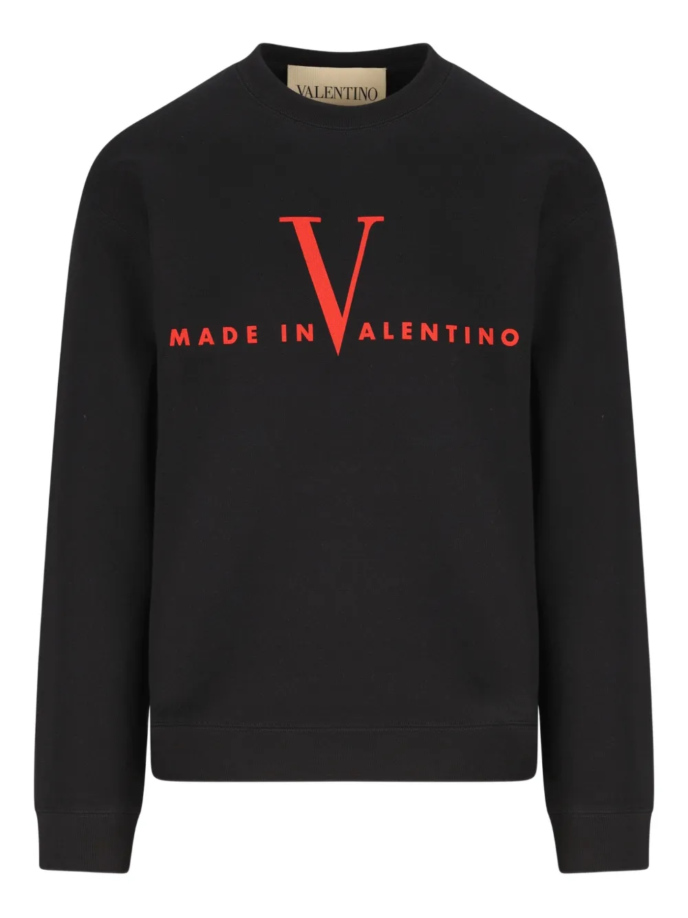 

Свитшот с круглым вырезом Valentino Garavani, черный