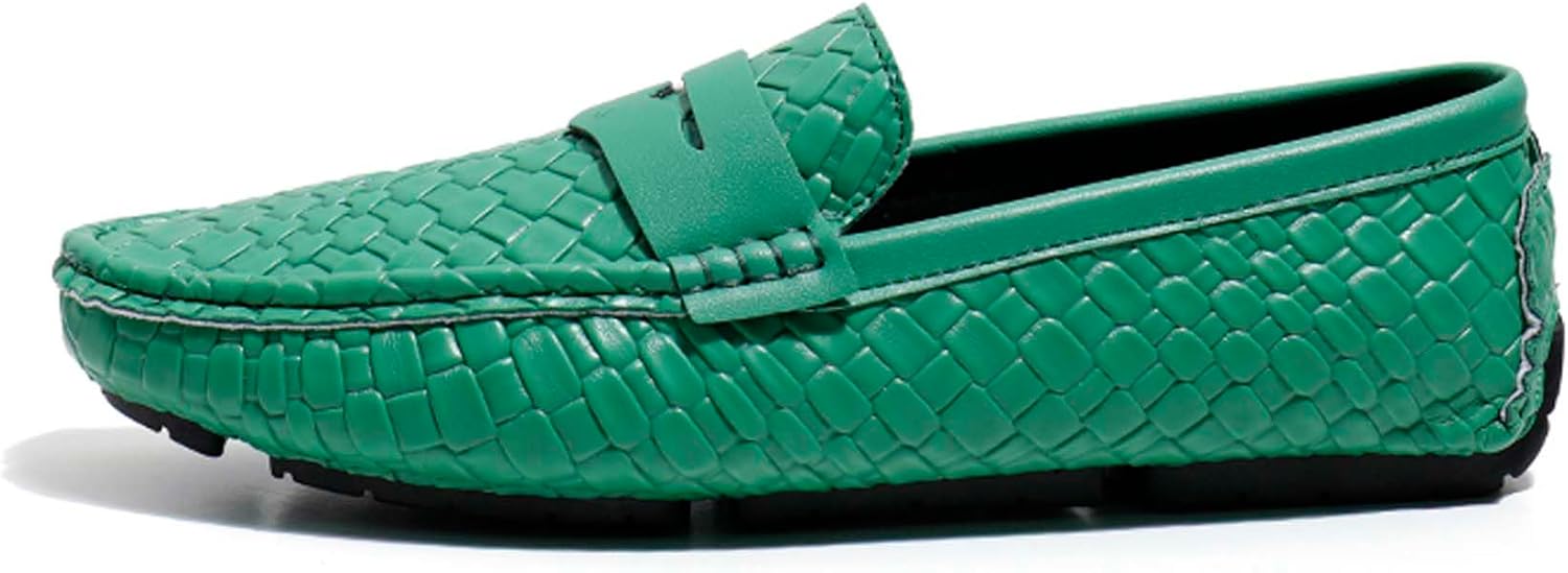 

Мужские пенни-лоферы модные для городской молодежи, для повседневной прогулки и вождения, против скольжения, дышащие, для бизнеса, офиса, официальной одежды, банкетов, свадеб, костюмов, кожаные туфли Generic, зеленый