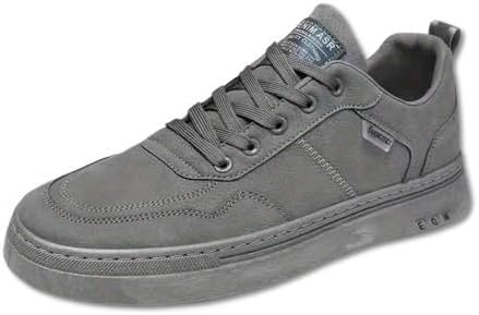 

Мужские низкопрофильные кроссовки - удобные и шнуровочные обувь с амортизирующей стелькой из EVA, прочной резиновой подошвой и стильным дизайном для повседневного ношения, повседневные кроссовки Minlaidian, серый