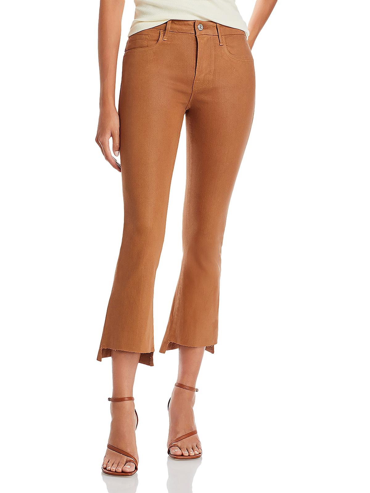 

Женские укороченные брюки Bootcut со средней посадкой FRAME, цвет latte