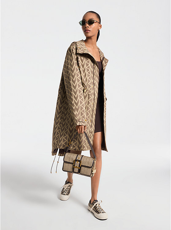 

Жаккардовая парка большого размера с логотипом Mk2000 Michael Kors, коричневый