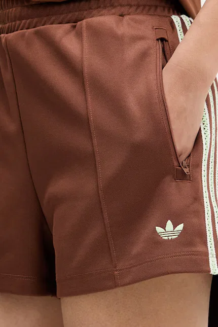 Шорты спортивные высокий стан Adidas Originals, коричневый — фото 4
