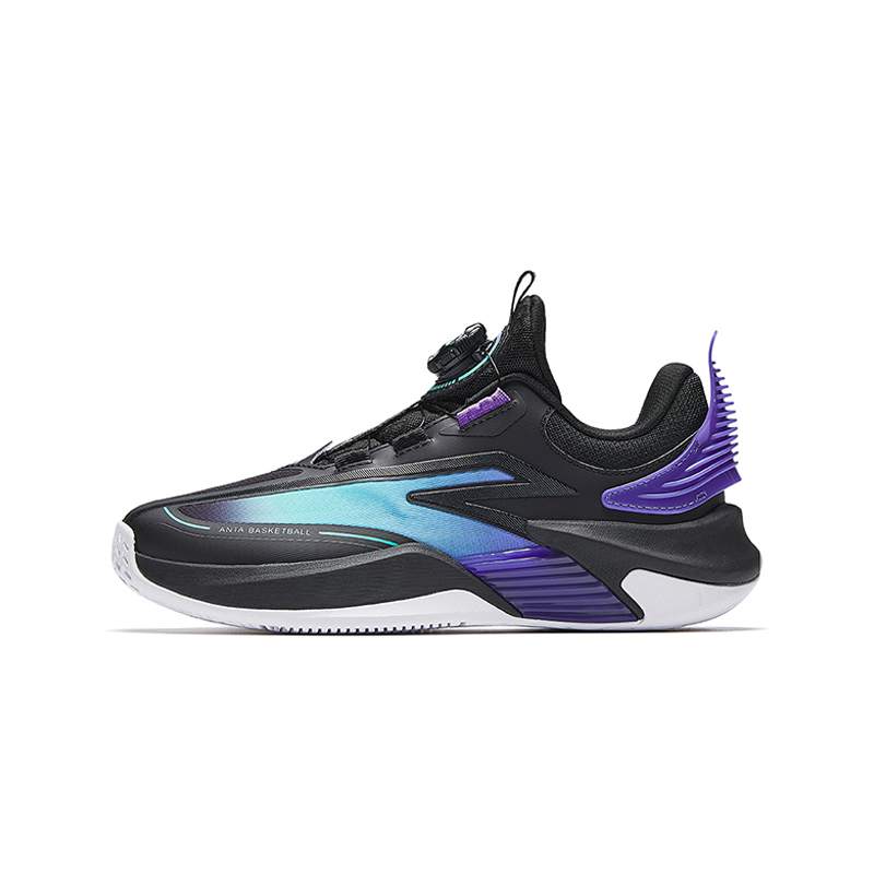 

Antakids Скользоустойчивые, износостойкие, дышащие детские баскетбольные кроссовки low top черный фиолетовый