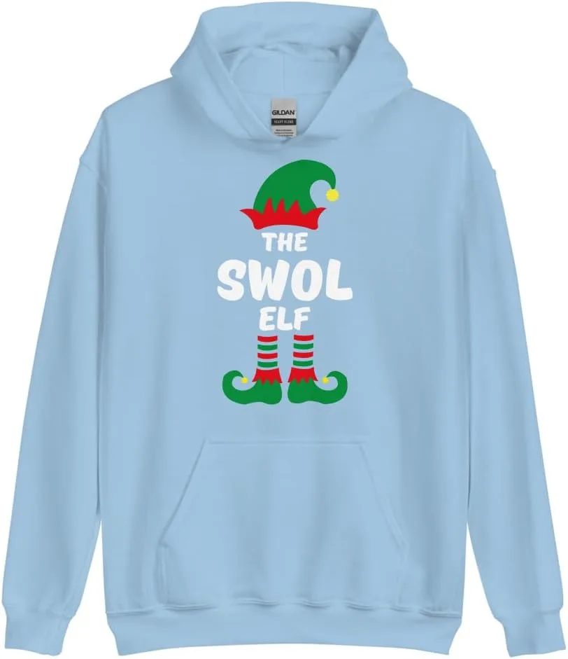 Свитшот The Swol Elf Funny Christmas Generic, светло-голубой