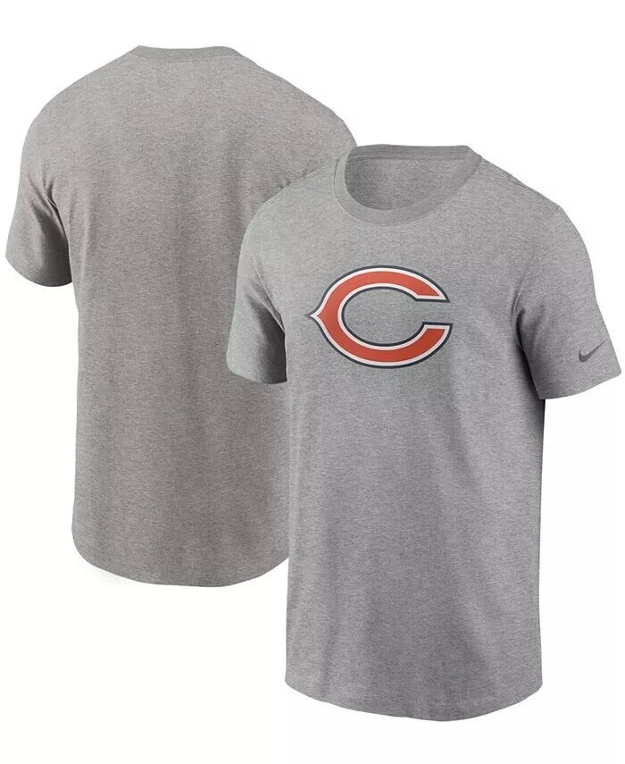 

Мужская серая футболка с логотипом Chicago Bears с меланжевым рисунком Nike