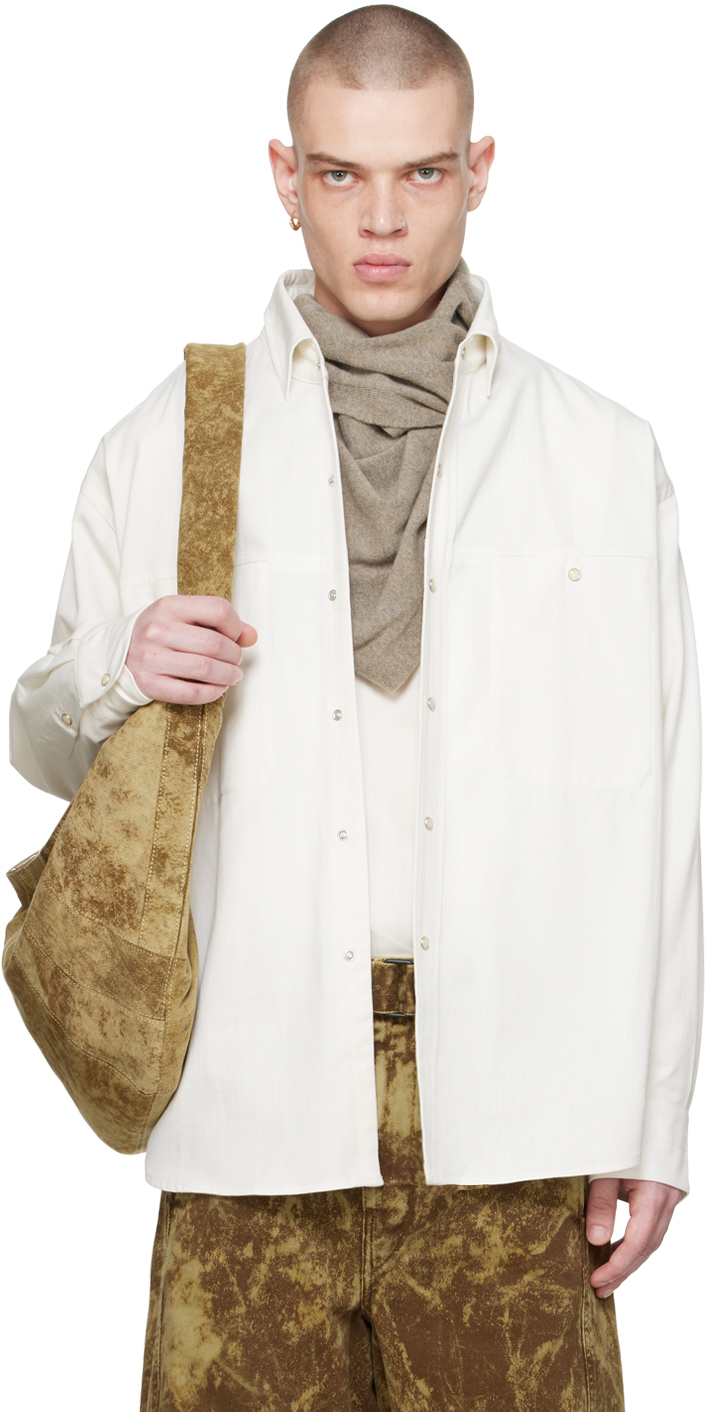 

Рубашка с прорезным карманом Off-White LEMAIRE, Chalk