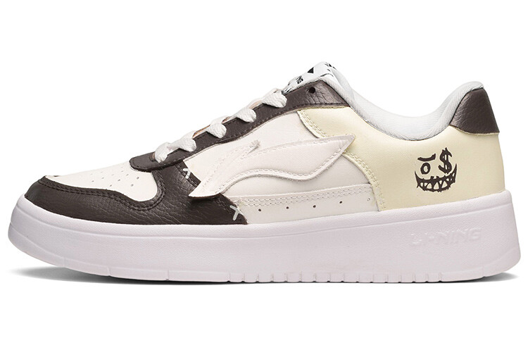 

Кроссовки Lining Skateboarding Low-top, белый/коричневый/светло-желтый