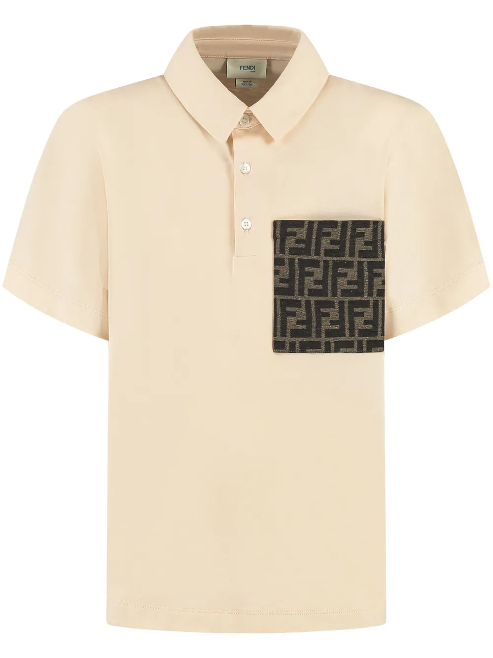 

Рубашка поло из джерси FENDI KIDS, нейтральный