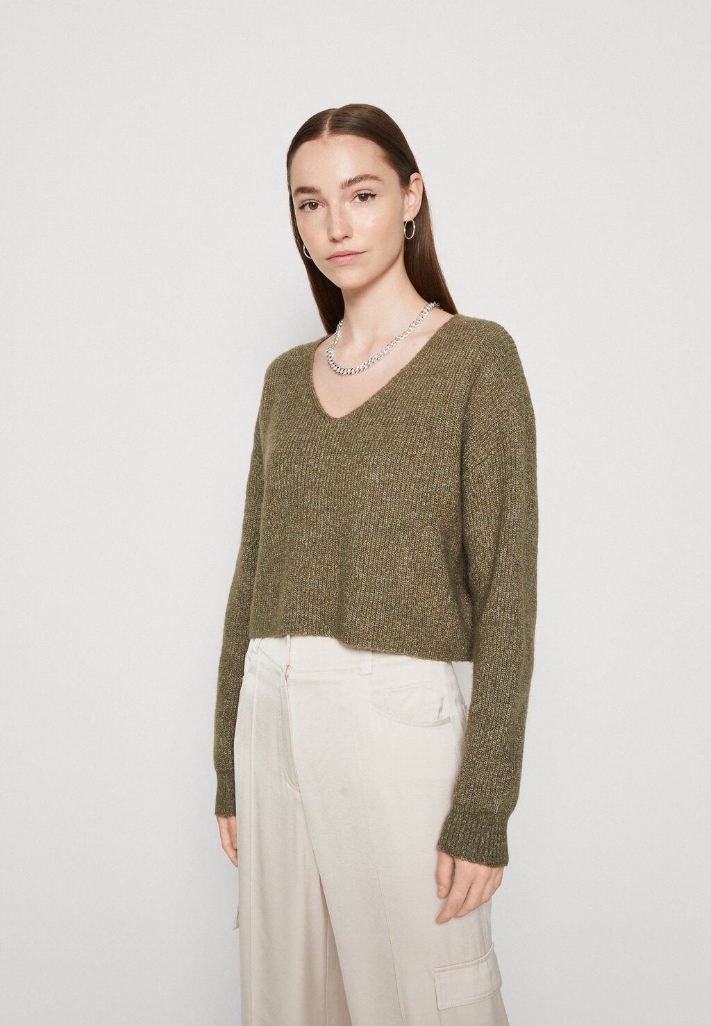 Свитшот Even&Odd, цвет green/olive