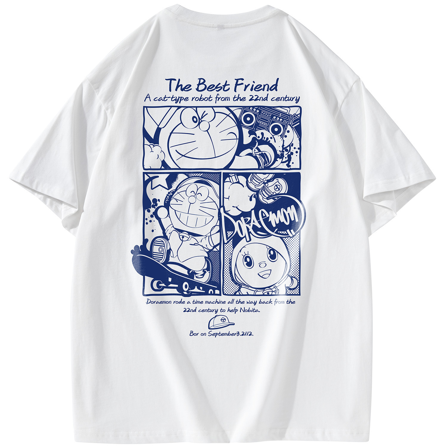 

Футболка Unisex Doraemon, черная