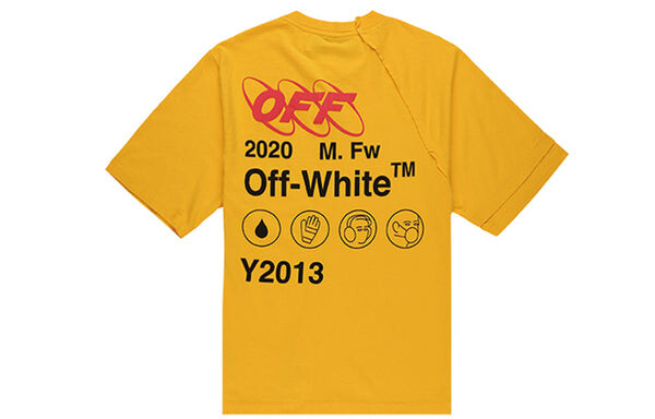 Футболка fw19 industrial y013 recon short-sleeve tee men yellow Off-White, желтый — фото 2