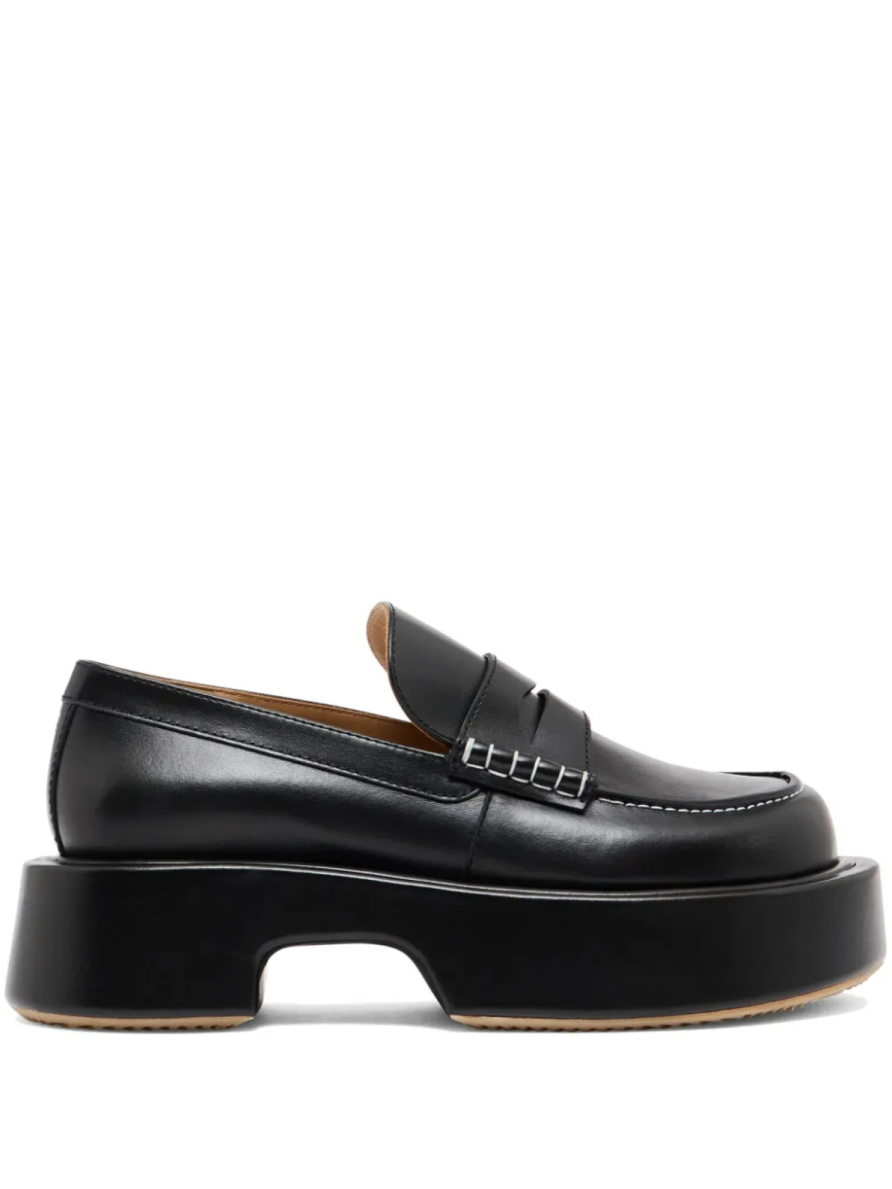 

Кожаные мокасины на платформе JW Anderson, черный