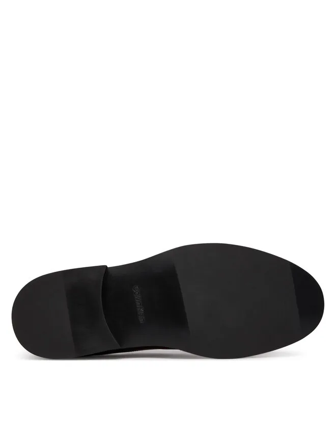 Calvin Klein Резиновые низкие туфли-дерби Ess, Lth HM0HM02056, коричневые — фото 4