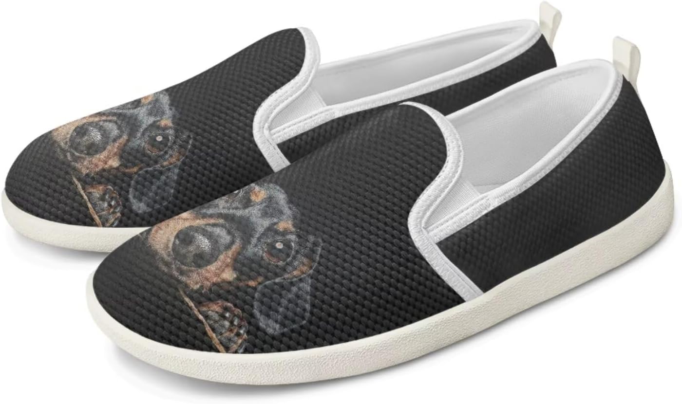 

Кроссовки JoyLamoria с сетчатым верхом и принтом капибары, эспадрильи без шнурков, с поддержкой свода стопы, для женщин и мужчин, для бега и ходьбы, легкие, Dachshund