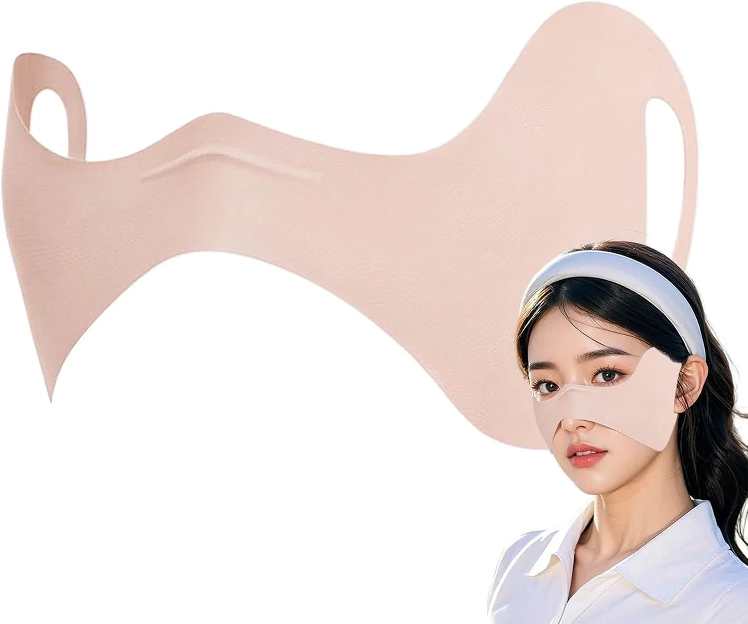 Солнцезащитный патч для лица UV Cut 35×10 см, розовый — фото 2