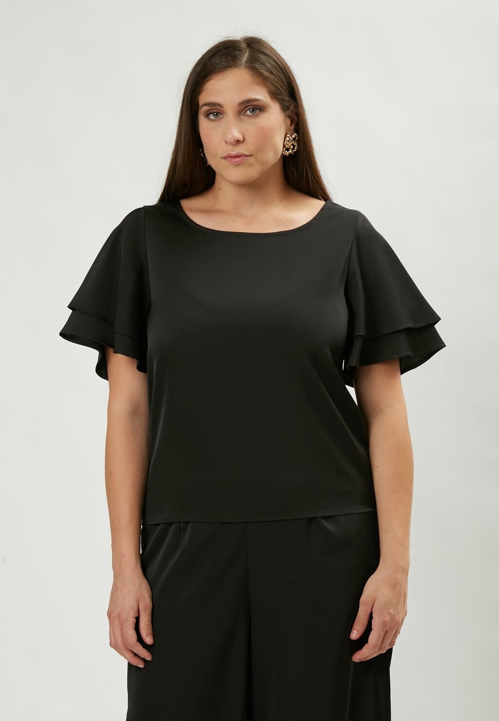 

Блуза VOLANT SLEEVES Maison Form'elle, черный