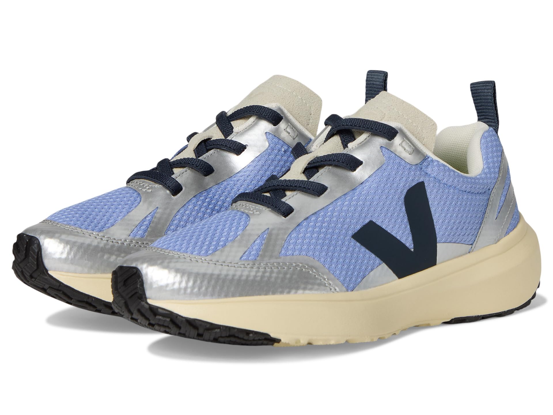 

Кроссовки VEJA Kids Small Canary, цвет Olympe Nautico Silver