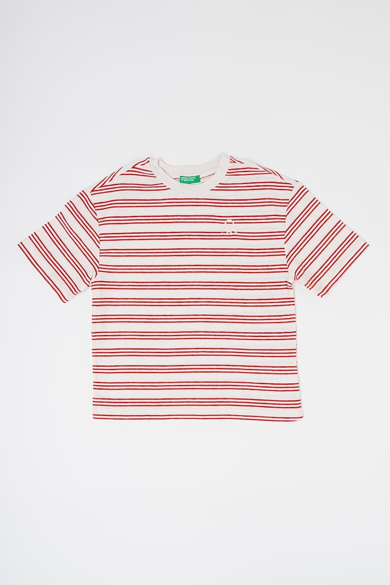 

Полосатая хлопковая футболка United Colors Of Benetton, красный