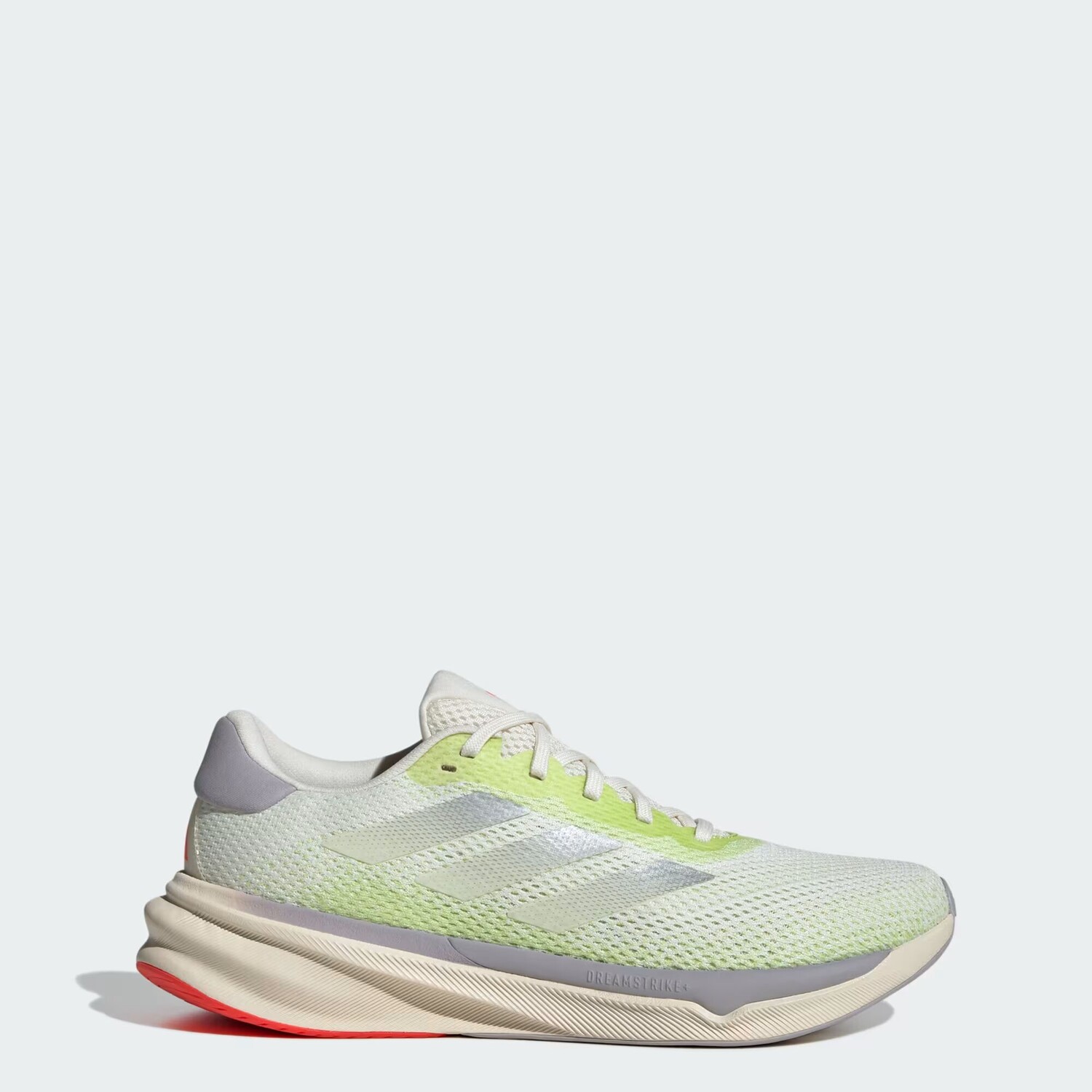 

Кроссовки Supernova Stride Adidas, цвет Off White/Silver Metallic/Pulse Lime